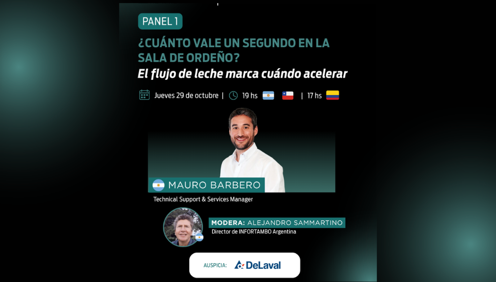 Nota Web SEL latam 2026 Panel SEL LATAM 2026 sobre eficiencia en la sala de ordeño, con Mauro Barbero de DeLaval y Alejandro Sammartino de Infortambo